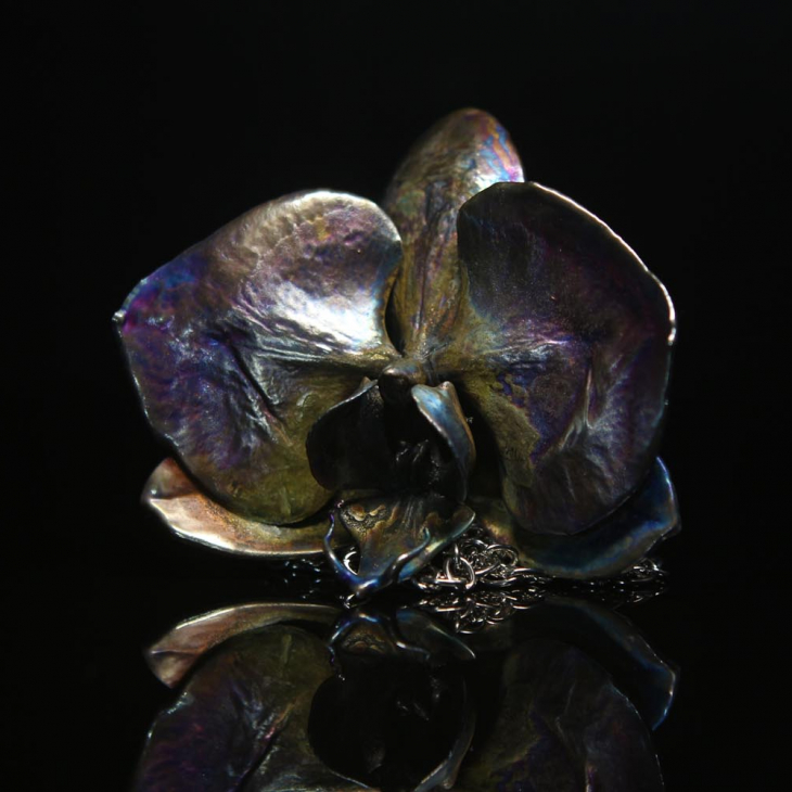 Кулон в серебре Fleur de Magique, Орхидея, фото 2